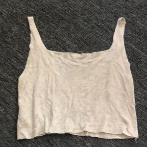 Brandy Melville oatmeal colored crop